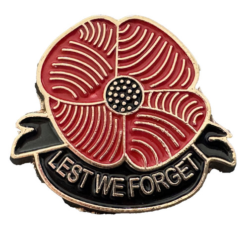 New red poppyday pin - red,