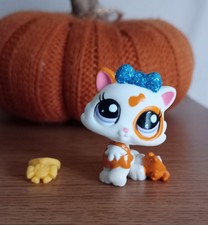 Genuine Littlest Pet Shop Glitter Triplet Kitten With Collar #2327