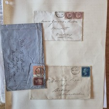 Penny Red Stamps Penny Blue and Others 8 In Total