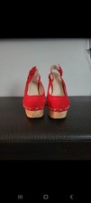 Cork Wedge Slingback Size 4