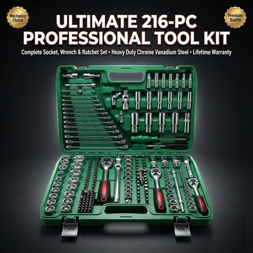 216pc socket set - socket,