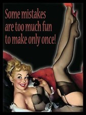 PIN-UP GIRLS MULTI style VINTAGE Retro Metal poster/Sign, Pub, Bar, Man Cave