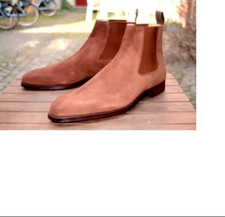 Men’s brown handmade Suede