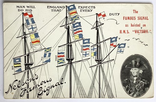 The famous signal hoisted - as,