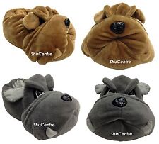 Unisex Funny Novelty Mens British BullDog Slippers Ladies Funky Gift Warm Shoes 