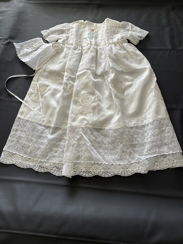 Vtg infant white christening - vtg,