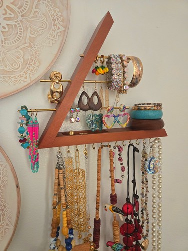 Hardwood jewelry organizer - hardwood,