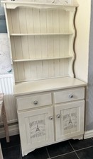 Hand-Painted Welsh Dresser Shabby Chic Sideboard with Drawers and Shelving Unit