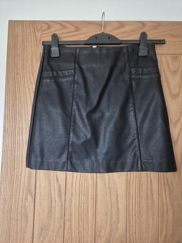 New look black leather - new,