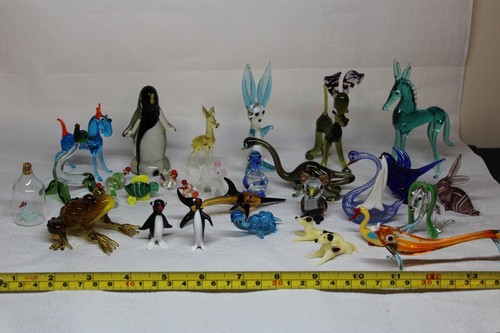 Murano glass miniature animals - murano,