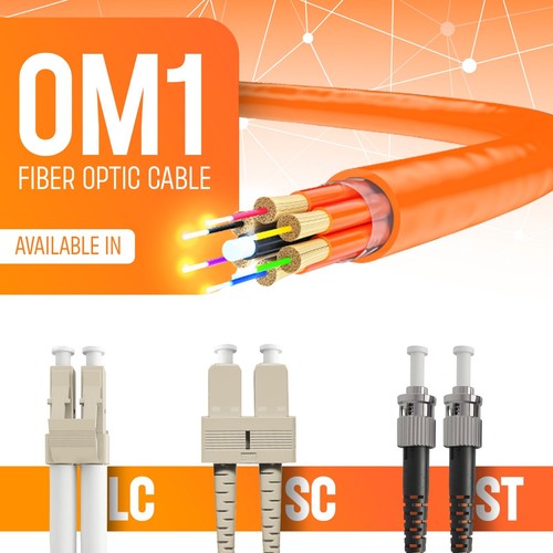 Om1 fiber optic patch - om1, lc