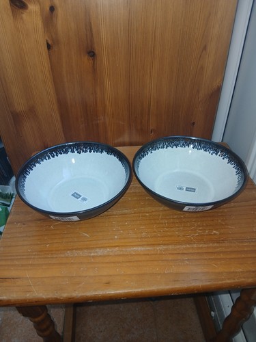 Denby black cereal bowls - black,