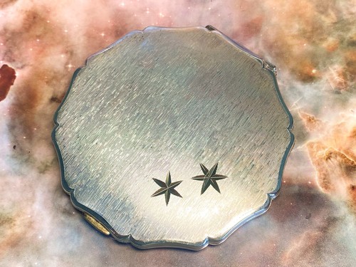 Silver plate with stars - silver,