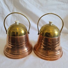 Pair Vintage Copper and Brass