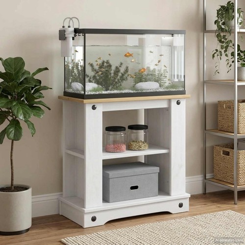 Aquarium stand white - aquarium, brown