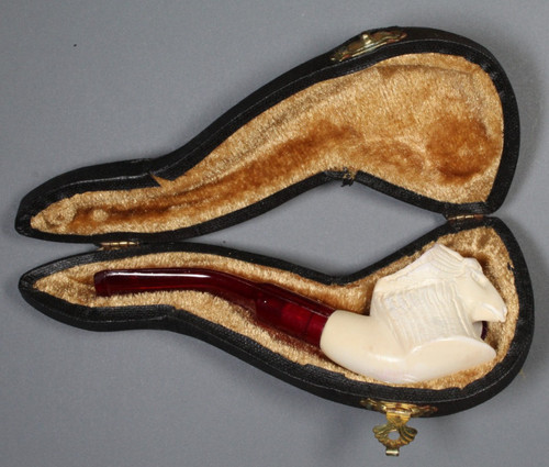 Antique rams head meerschaum - rams,