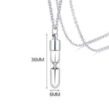 Ashes Holder Wishing Bottle Transparent Glass Perfume Vial Pendant