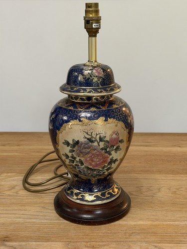Vintage cloisonné lamp base - vintage,