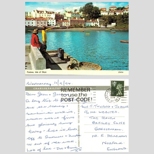 Vintage postcard portree - vintage,