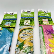 3 Pack Different Varities Gnomes Welcome Garden Flag 12.5" x 18" with Hanger