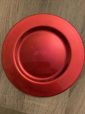 Small Red Christmas Charger