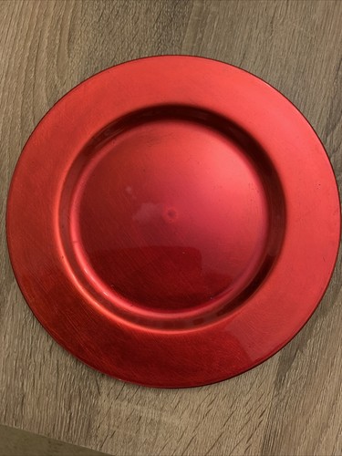 Small red christmas charger - small,