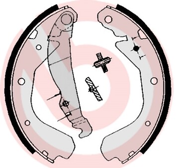 Brembo 509 brake shoe - 59, set