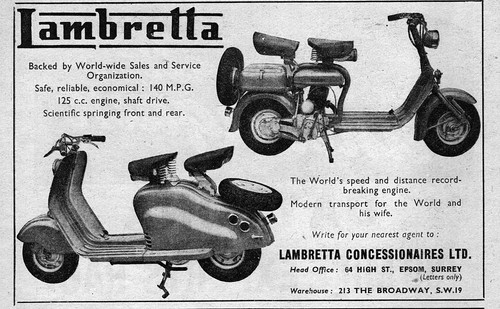 1952 lambretta scooter - scooter, moped