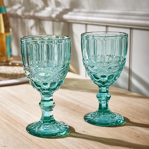 Coloured wine glasses - wine, 6