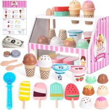 40PCS Wooden Ice Cream Shop