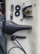 VINTAGE BMX PARTS LOT BLACK OLD SCHOOL MONGOOSE SKYWAY REDLINE CW HARO GT DYNO💥