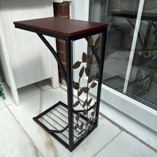 Side table metal & wood Table- Beautiful table - Top D 30 x L 21 X H 53cm