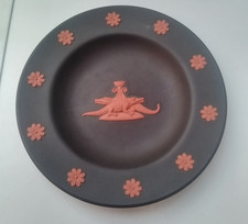Rare Wedgwood ~ Black Jasperware ~ Terracotta Egyptian Crocodiles ~ Pin Dish