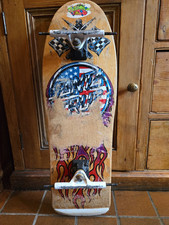 Vintage Santa Cruz Jason Jessee V8 1989  Used Skateboard With Gullwing Trucks 