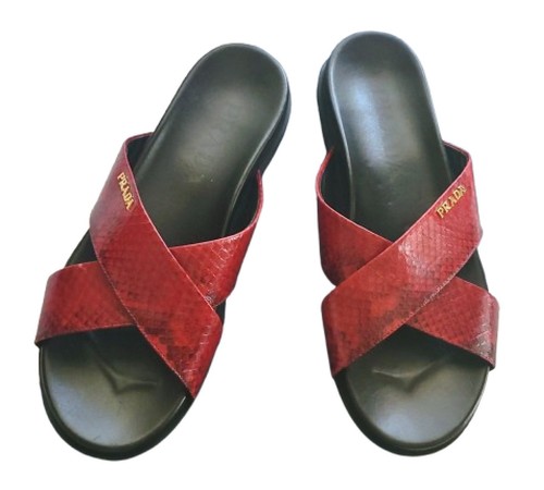 Prada dark red mules us - us:, 8