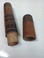 Unbranded Antique Wooden Parchment / Scroll Holder - 19cm long (BU)