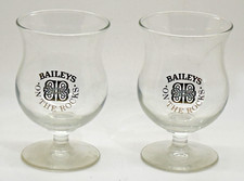 PAIR OF BAILEYS LIQUEUR GLASSES - PUB BAR HOME SCOTCH WHISKEY WHISKY