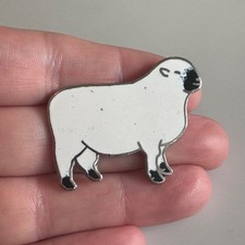 Vintage Suffolk Sheep Enamel