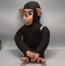 VINTAGE 1960's CHIMP / MONKEY PLUSH WITH DRAW STRING SOUNDBOX