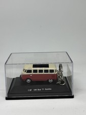 1:87 VW Volkswagen Red & Cream Bus T1 Samba Boxed Keyring Keychain