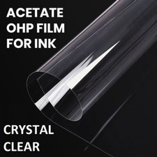 A3 Acetate Film OHP INKJET Colour Printer Clear, Transparent, - 10 Sheets