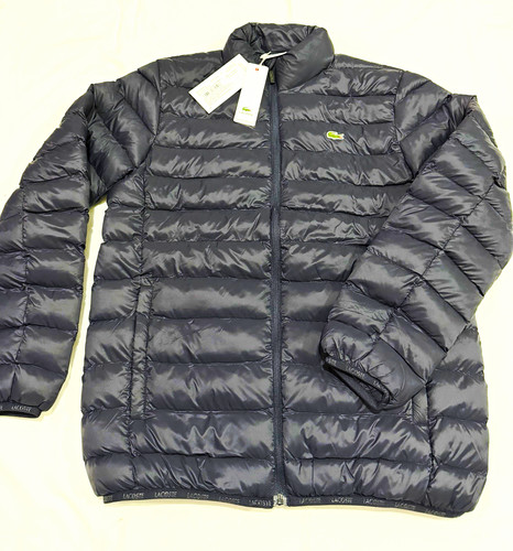 Lacoste navy quilted puffer - lacoste,