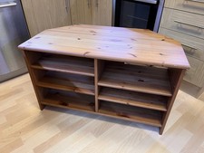 Solid Wood IKEA Leksvik corner TV media unit with 4 shelves
