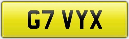 Vicks reg number plate vyx - reg,