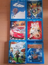 Disney Pixar Blu-ray Bundle Up Toy Story 3 Cars Bolt Wall-E Alice in Wonderland
