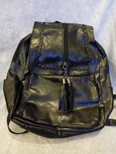 black faux Leather backpack