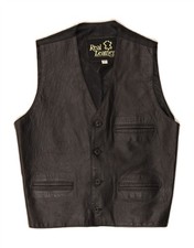 VINTAGE Mens Leather Waistcoat