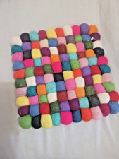 7x7 inch HABITAT FELT PAD MULTICOLOUR NEEDLEFELT MAT DESK PROTECTIVE table desk