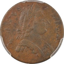 1787 Machin's Mills 1/2p PCGS EF45 CAC CHOICE Vlack 17-87B W7910 R2 GEORGIVS III