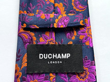 DUCHAMP Silk Tie Purple And